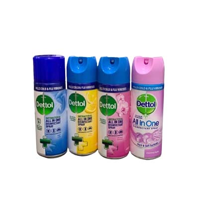 Dettol All-In-One Disinfectant Spray 400ml (3 Types) 16% (Crisp Linen, Orchard Blossom and Lemon Breeze)