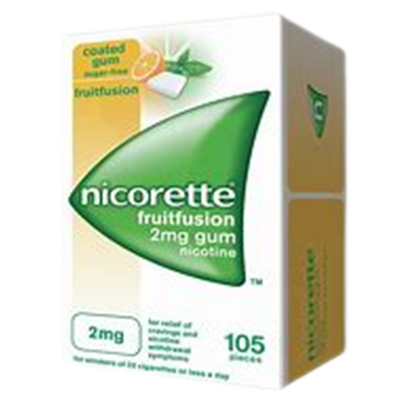 Nicorette Fruitfusion Gum 2mg 105s
