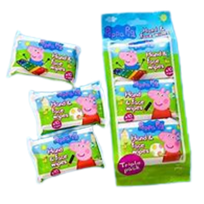 Peppa Pig Hand & Face Wipes 10s 3-pack