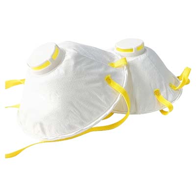 Face Dust/Filter Mask Disposable (Cone Shape) 50's (Orange)
