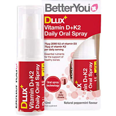 Better You Dlux Vitamin D3 3,000iu +K2 75ug Spray 12ml