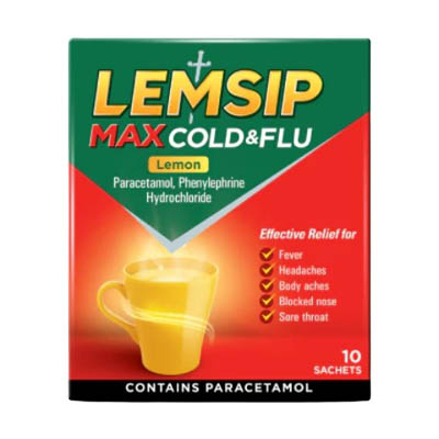 Lemsip Max Cold & Flu Sachets Lemon 10s