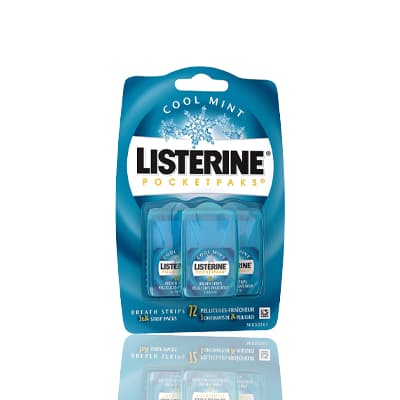 Listerine Coolmint Pocketpaks Fresh Breath Strips 72’s (3x24)
