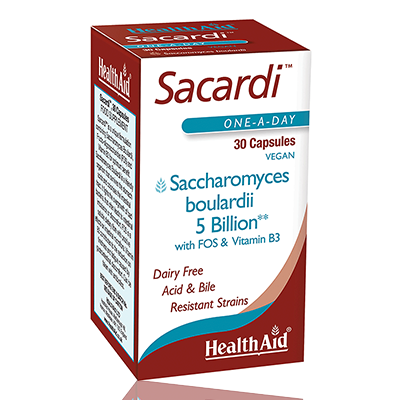 HealthAid Sacardi (Saccharomyces boulardii) 5billion 30’s