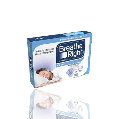 Breathe Right Nasal Strips Clear Large 10's.
