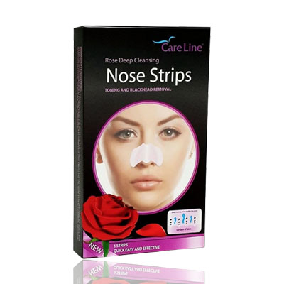 CareLine Rose Deep Cleansing Nose Strips, 6 strips