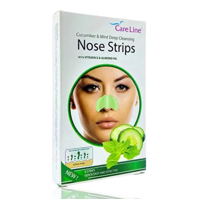 CareLine Cucumber & Mint Deep Cleansing Nose Strips, 6 strips