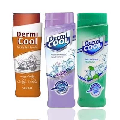 DermiCOOL Prickly Heat Powder 150gms (3 Types)