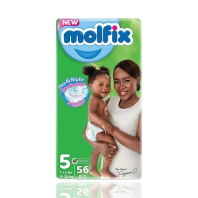 Molfix Diapers Jumbo Size 5 X Large (15-20kg) 56’s
