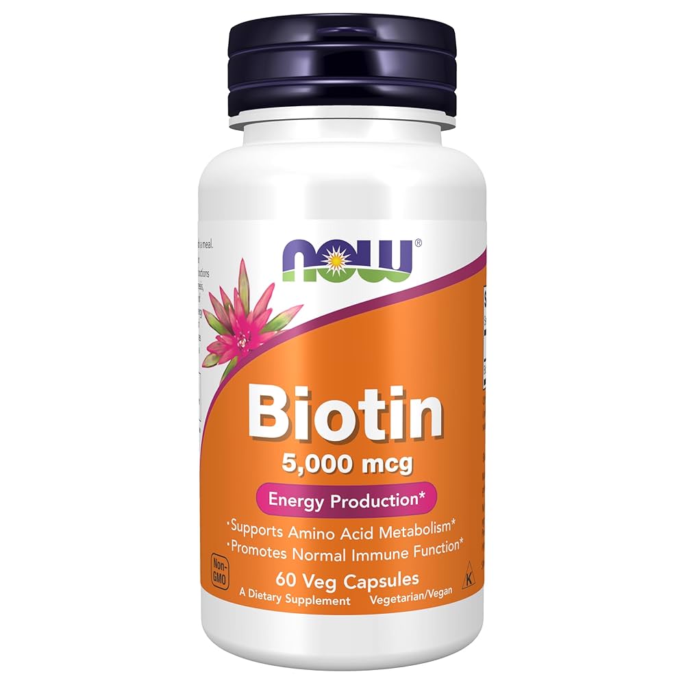 Now Biotin 5000mcg Capsules 60s