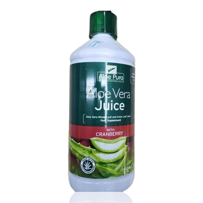 Optima Aloe Vera Juice - Organic 1 liter - Cranberry Flavor