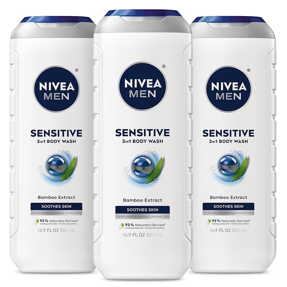 Nivea Bath Shower Gel (Men 3in1 Sensitive) 500ml