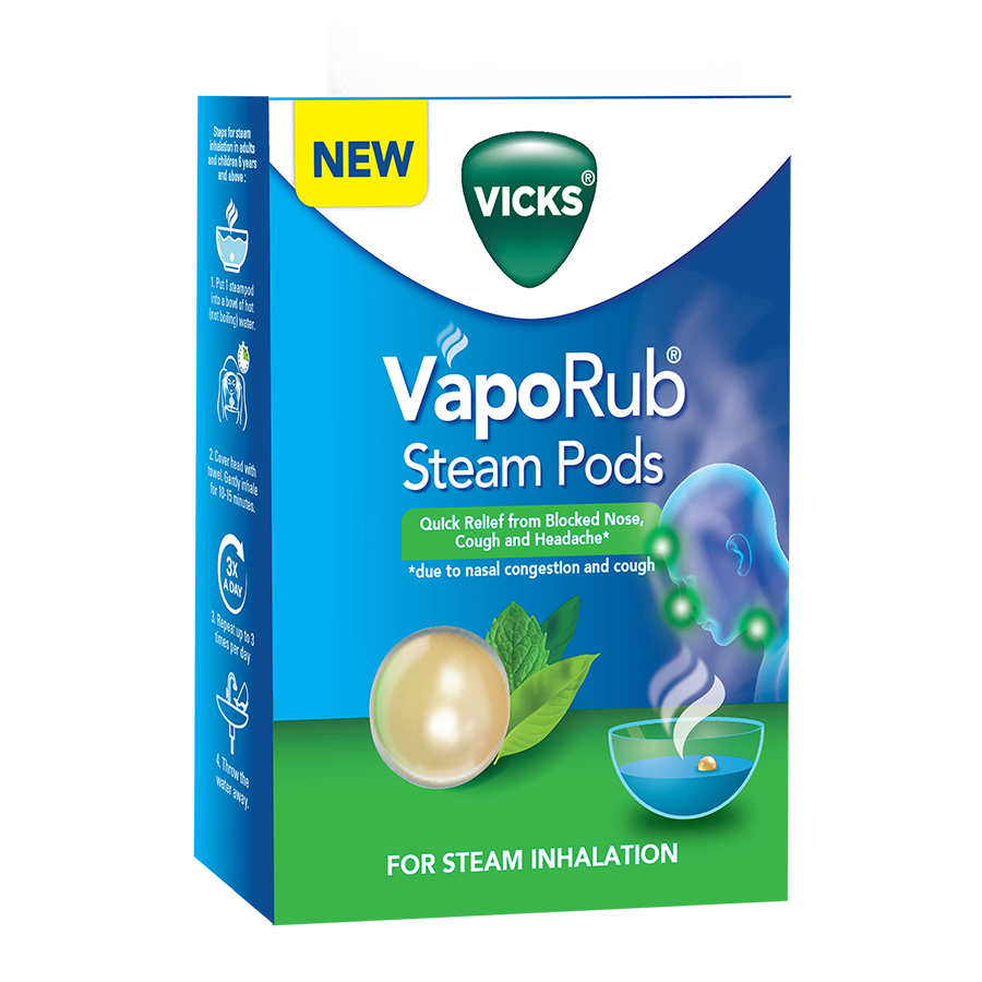 Vicks VapoRub Steam Pods 10's