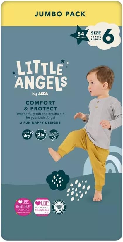 Little Angels Jumbo Pack Size 6 Nappies 54s