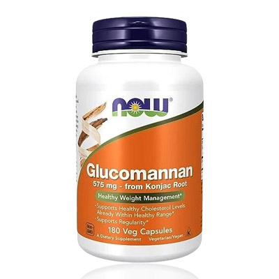 Now Glucomannan 575mg, 180 Capsules