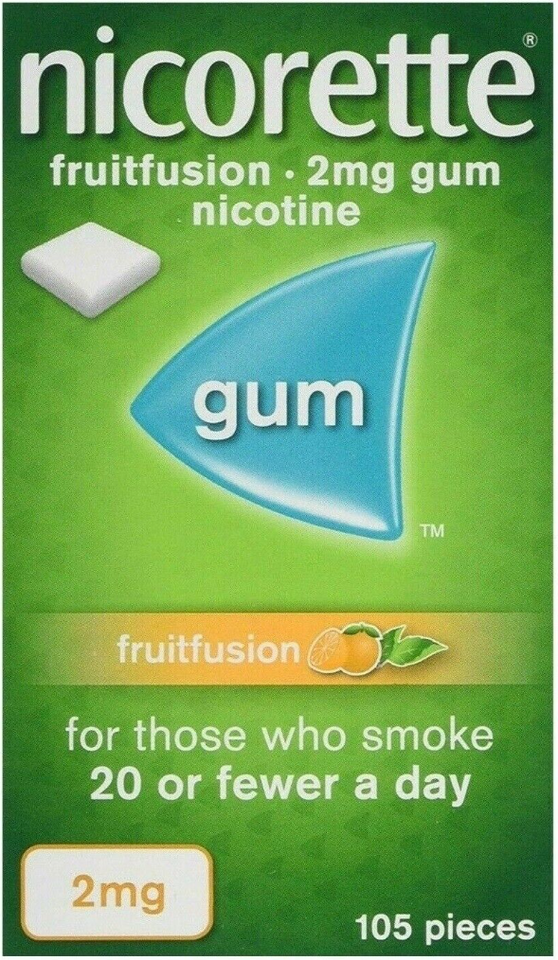 NICORETTE FRUIT FUSION 2MG GUM  105`S