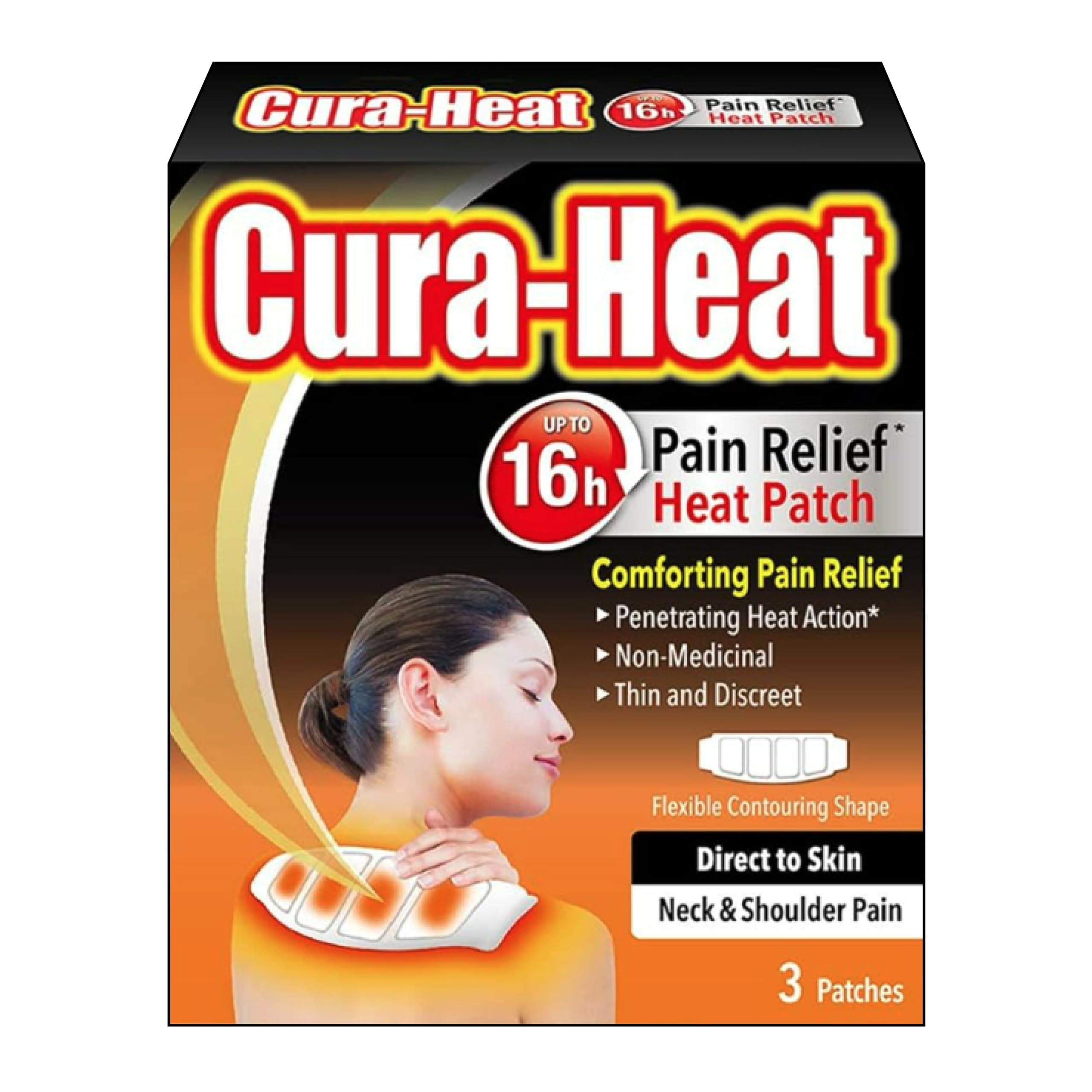 CURA-HEAT NECK AND SHOULDER  PATCHES 3`S