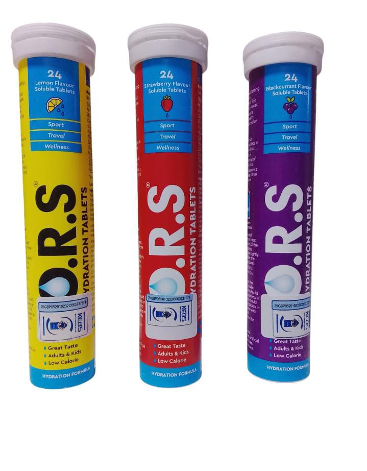 O.R.S Hydration Tablets (Lemon, Blackcurrant, Strawberry)