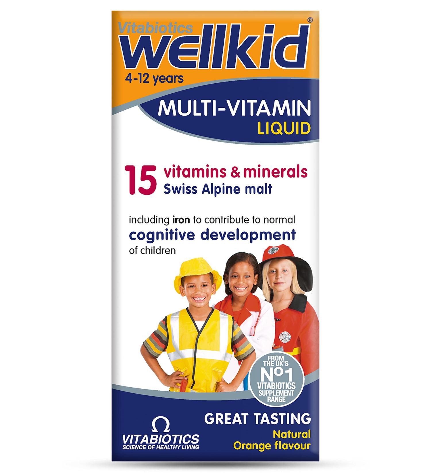 Wellkid Multivitamin Liquid 4–12 Years 150 ml