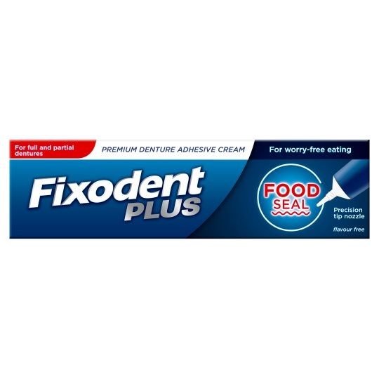 Fixodent Plus Food Seal Denture Adhesive Cream 40g
