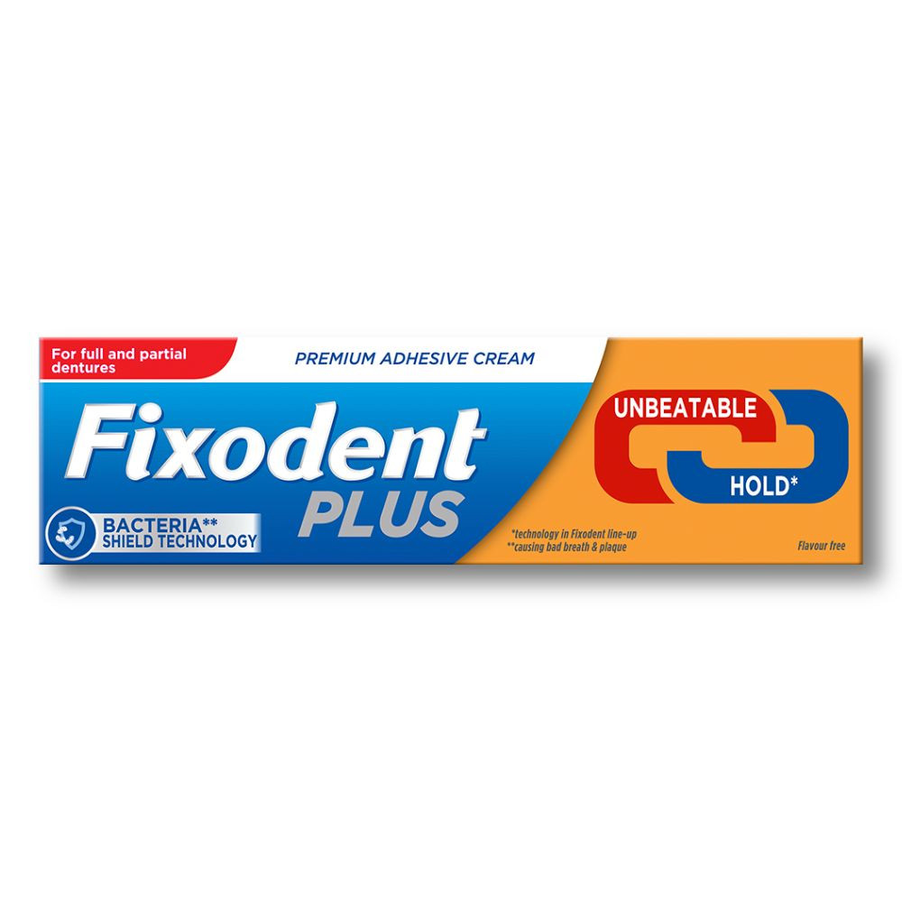 Fixodent PLUS Unbeatable Hold Denture Adhesive Cream 40g