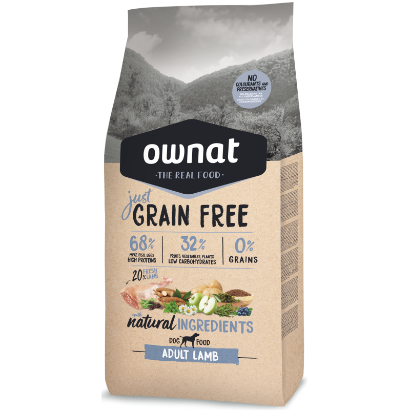 Ownat Just GF Lamb Adult Dog Food 14kg