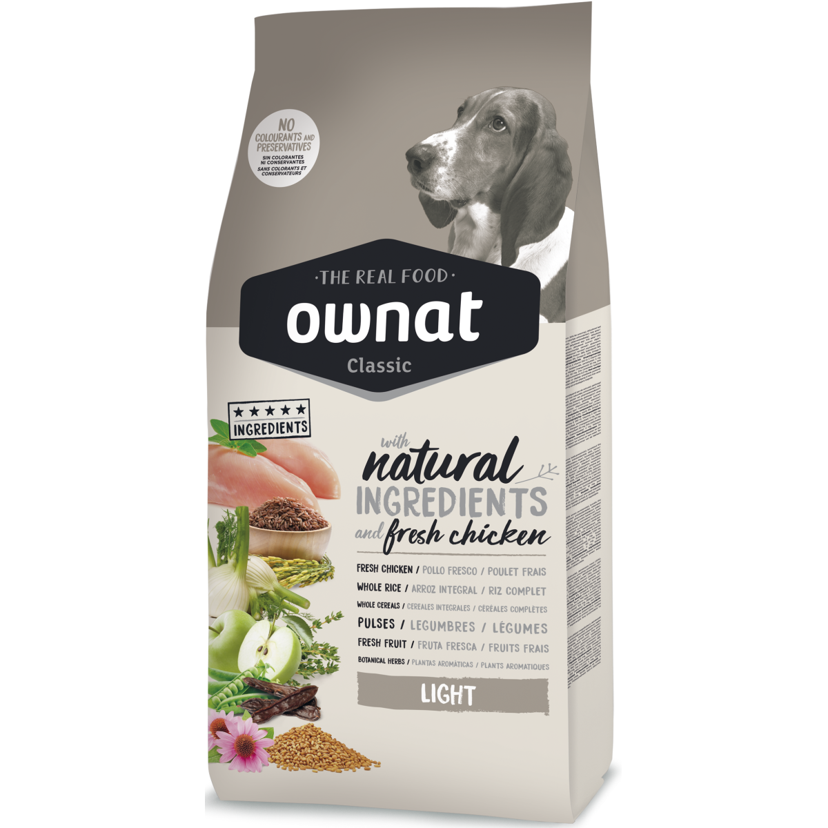 Ownat Classic Light Dog Food 20kg