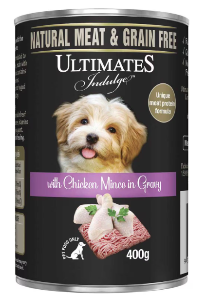 Ultimates Canned Dog Food with Chicken Mince in Gravy 400g