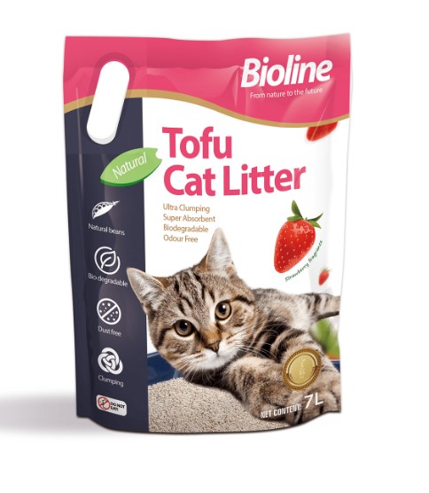 Bioline Tofu Cat Litter Strawberry 7L