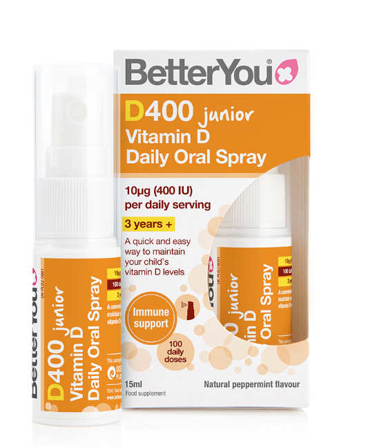 Better You Dlux Junior Vitamin D3 400iu Spray 15ml - for Kids 3+