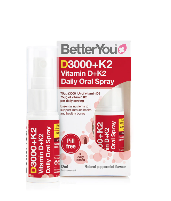 Better You Dlux Vitamin D3 3,000iu +K2 75ug Spray 12ml